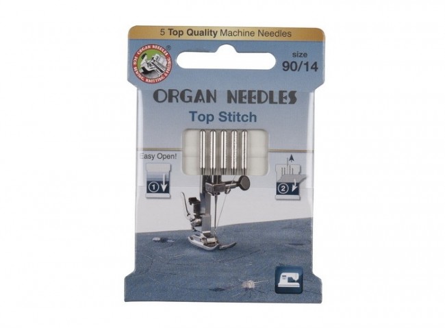 Иглы Organ Топ стич 5/90 eco