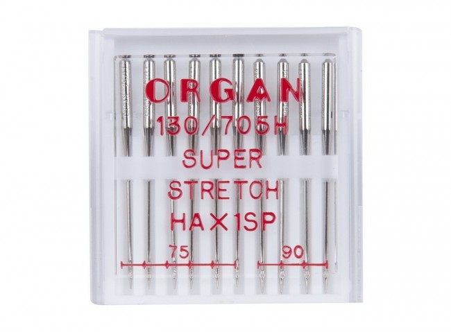 Иглы Organ Супер Стрейч 10/75-90 Иглы Organ Супер Стрейч 10/75-90