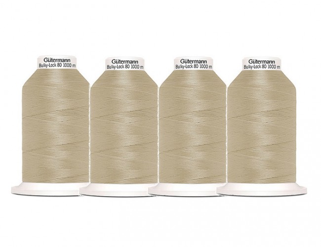 Комплект нитей Gutermann Bulky-Lock 80, 4 бобины по 1000 м, цвет - 722