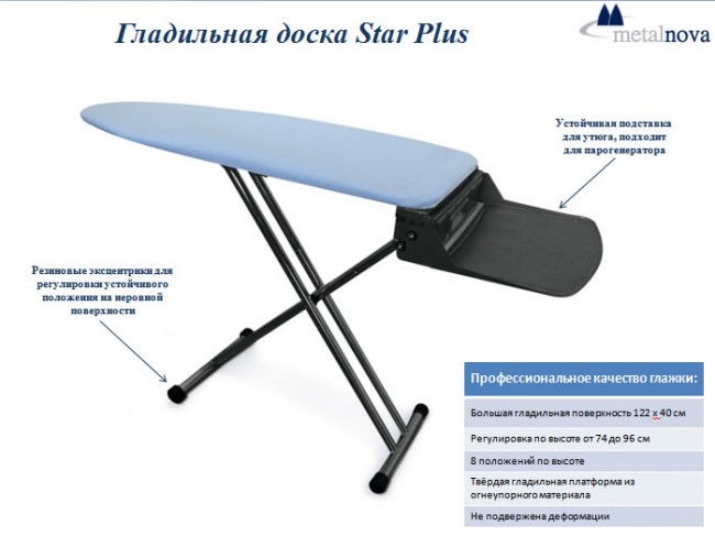 Гладильная доска Metalnova Star Plus Гладильная доска Metalnova Star Plus